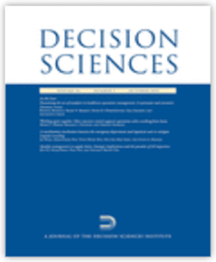 Decision Sciences cover